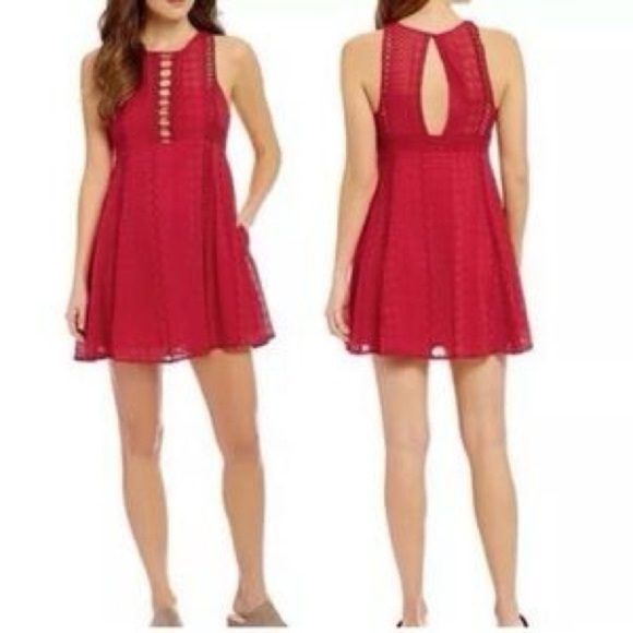 Free People Wherever You Go Lace Mini Dress Size 0 - Picture 2 of 7